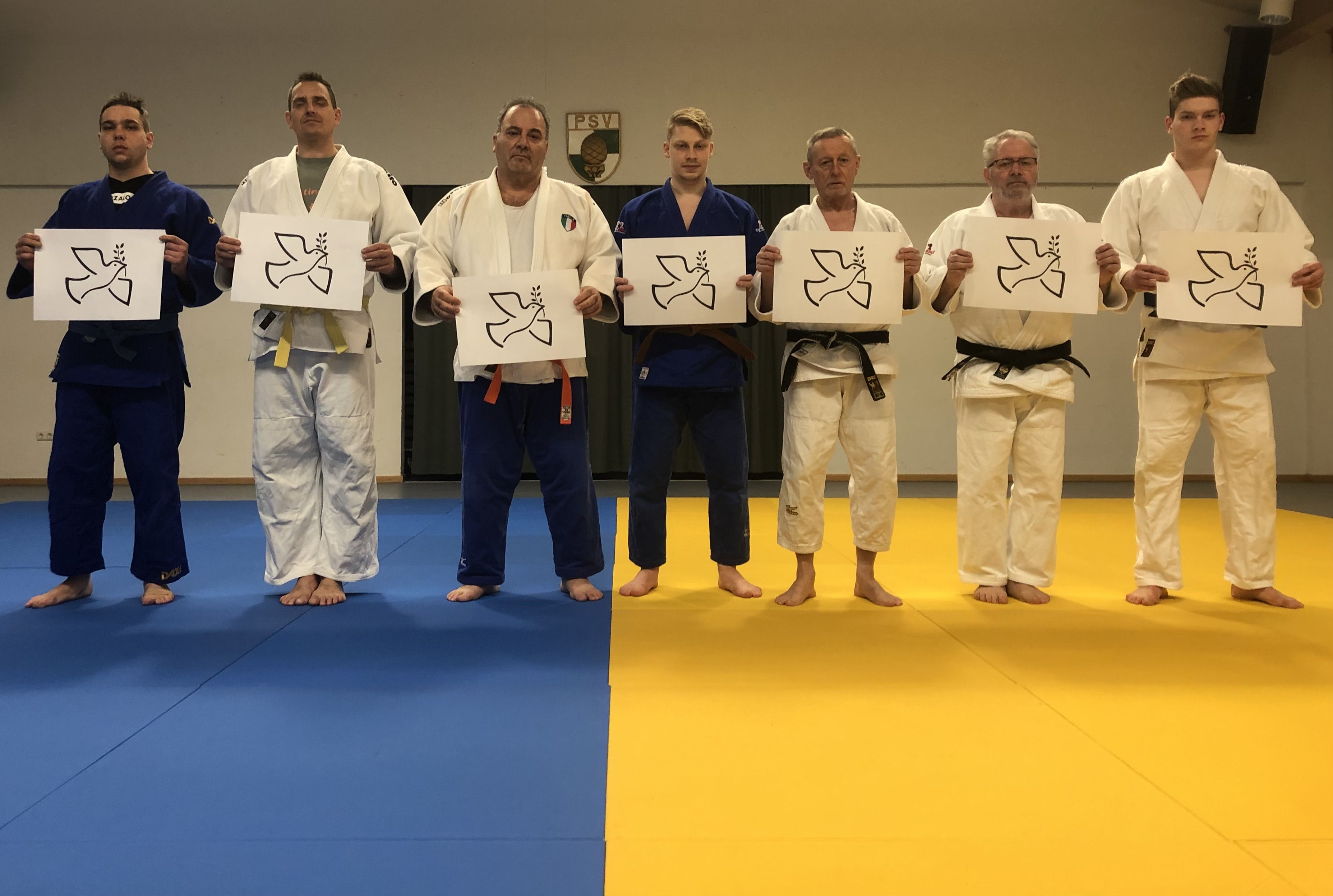 Judokas des Polizei-SV-Augsburg setzen ein Zeichen für Frieden in der Ukraine Michael Schwarz